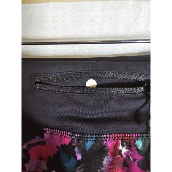 Lululemon Speed Short Mini Midnight Bloom Black Deep Fuschia Size 6 - Picture 4 of 11